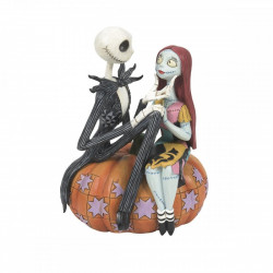 JACK AND SALLY ON PUMPKIN STATUE 16 CM