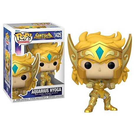 GOLD AQUARIUS HYOGA SAINT SEIYA POP ANIMATION FIGURINE 9 CM