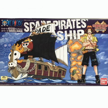 ONE PIECE MAQUETTE GRAND SHIP COLLECTION SPADE PIRATES SHIP 15CM