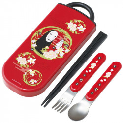 SET BAGUETTES CUILLERE FOURCHETTE NO FACE ROUGE FONCE