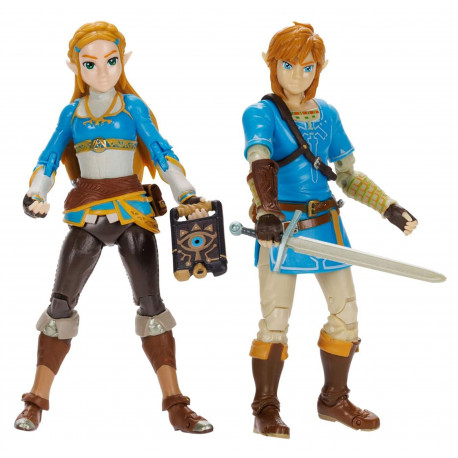 PRINCESSE ZELDA ET LINK THE LEGEND OF ZELDA PACK 2 FIGURINES 10 CM