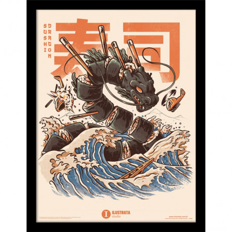 CADRE ILUSTRATA SUSHI DRAGON 30 X 40 CM COLLECTOR PRINT