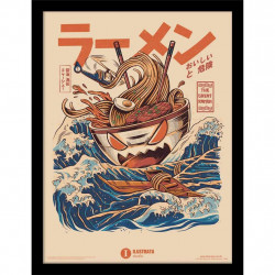 CADRE ILUSTRATA THE GREAT RAMEN 30 X 40 CM COLLECTOR PRINT FRAMED