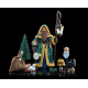 FIGURA OBSCURA FIGURINE FATHER CHRISTMAS GREEN ROBES