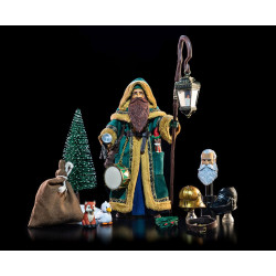 FIGURA OBSCURA FIGURINE FATHER CHRISTMAS GREEN ROBES