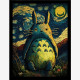 TOTORO GHIBLI ADA INGRAM TOTORO NIGHT COLLECTOR PRINT FRAMED