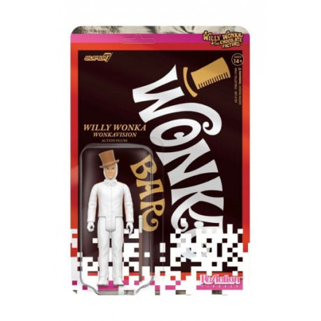 WILLY WONKA WHITE SUIT CHARLIE ET LA CHOCOLATERIE 1971 FIGURINE REACTION WAVE 03 10 CM