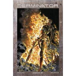 TERMINATOR 1 ROSS BURNING EARTH ICON METAL CVR DE EXC VAR 