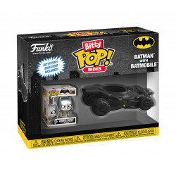 BATMAN WITH BATMOBILE DC COMICS BITTY POP RIDES VINYL FIGURINE 2 CM