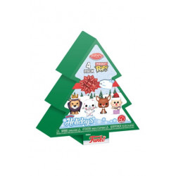 TREE HOLIDAY BOX RUDOLPH HOLIDAY 2024 PACK 4 PORTE-CLES POCKET POP VINYL 4 CM