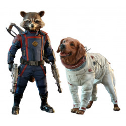 ROCKET ET COSMO LES GARDIENS DE LA GALAXIE VOL 3 FIGURINES MOVIE MASTERPIECE 16 CM