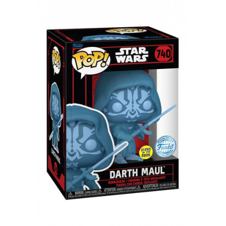 DARTH MAUL HOLO GW STAR WARS DARK SIDE POP VINYL FIGURINE 9 CM