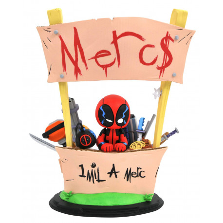 DEADPOOL MERC FOR HIRE MARVEL ANIMATED STATUE 20 CM