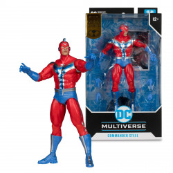 COMMANDER STEEL JSA GOLD LABEL DC MULTIVERSE FIGURINE 18 CM