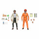 2-PACK FIGURINES LAB COAT PROF PERRY AND HAZMAT SUIT PROF PERRY TMNT II THE SECRET OF THE OOZE 18 CM