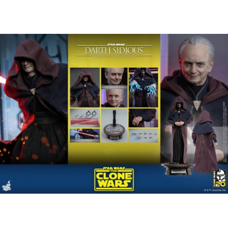 STAR WARS THE CLONE WARS FIGURINE DARTH SIDIOUS 29 CM