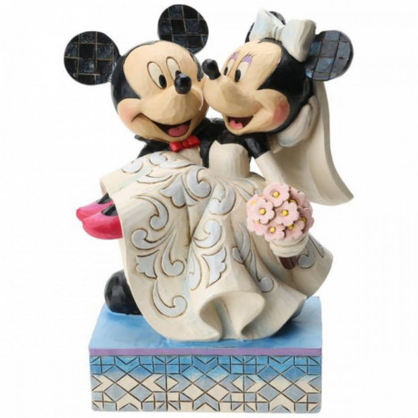 CONGRATULATIONS MICKEY AND MINNIE STATUE 17 CM