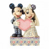 TWO SOULS ONE HEART MICKEY AND MINNIE STATUE 18 CM