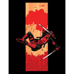 DEADPOOL KATANAS COLLECTOR PRINT FRAMED 30 X 40 CM