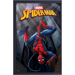 SPIDER MAN UPSIDE DOWN COLLECTOR PRINT FRAMED 30 X 40 CM