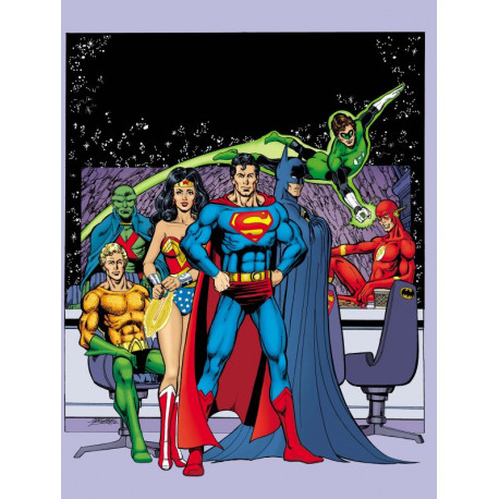 JUSTICE LEAGUE UNLIMITED 8 CVR F GEORGE PEREZ LEGACY CARD STOCK VAR WE ARE YESTERDAY 